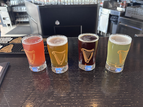 Beer Flight at Guinness Open Gate Brewery Chicago