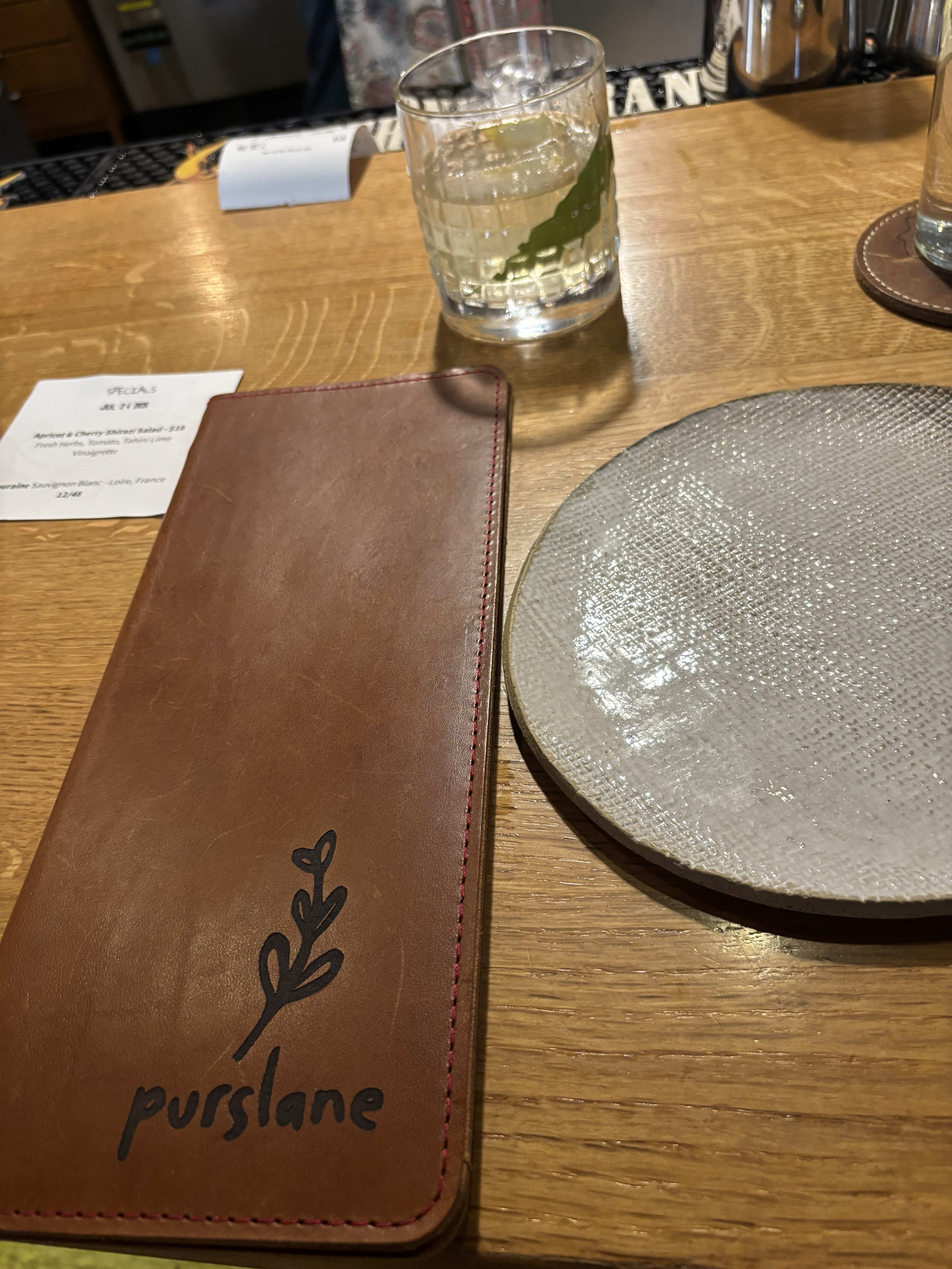 Purslane Menu